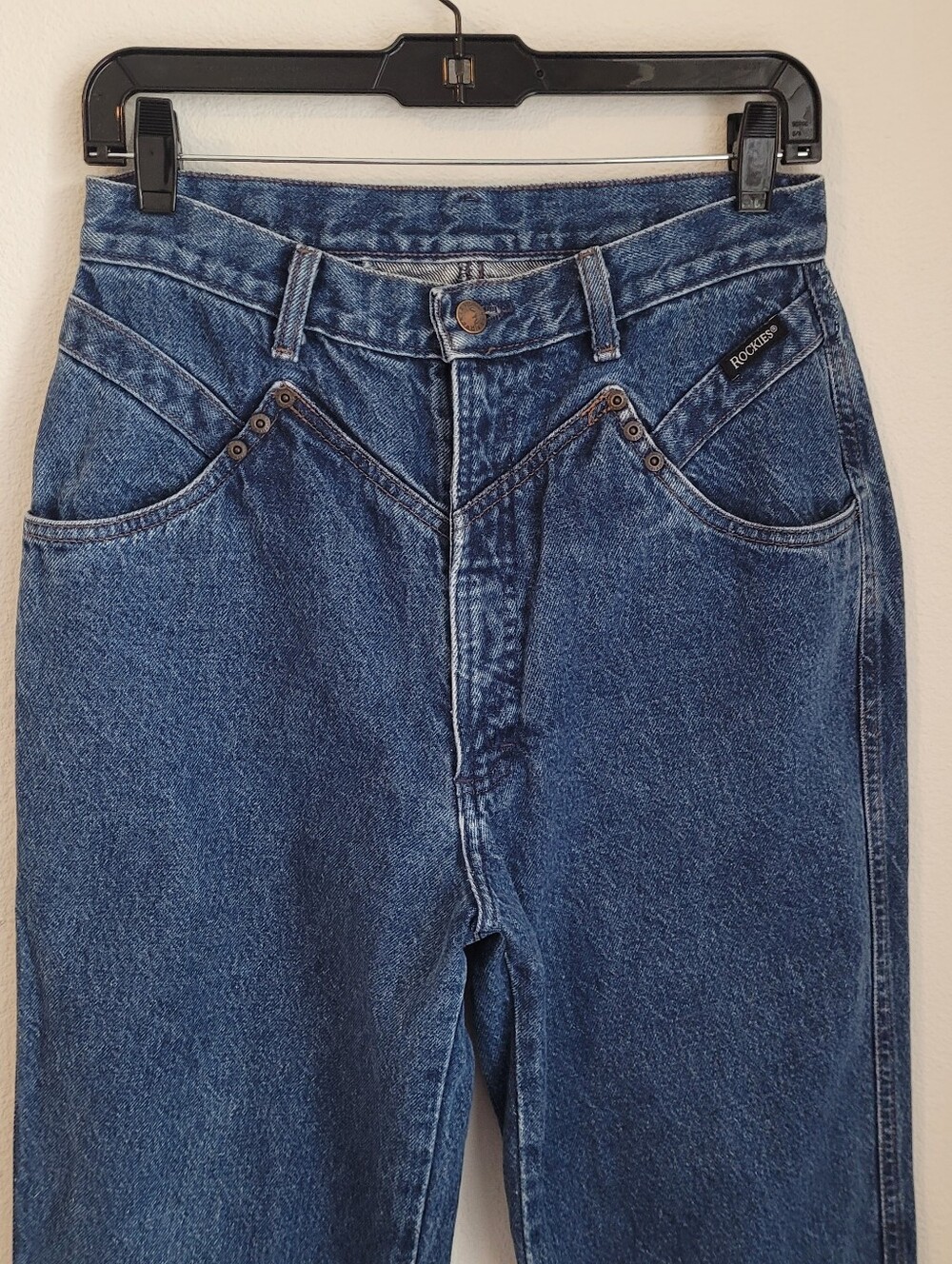 Vintage Rockies High Rise Bareback Western Jeans Made in USA Sz 32/13 36" Inseam